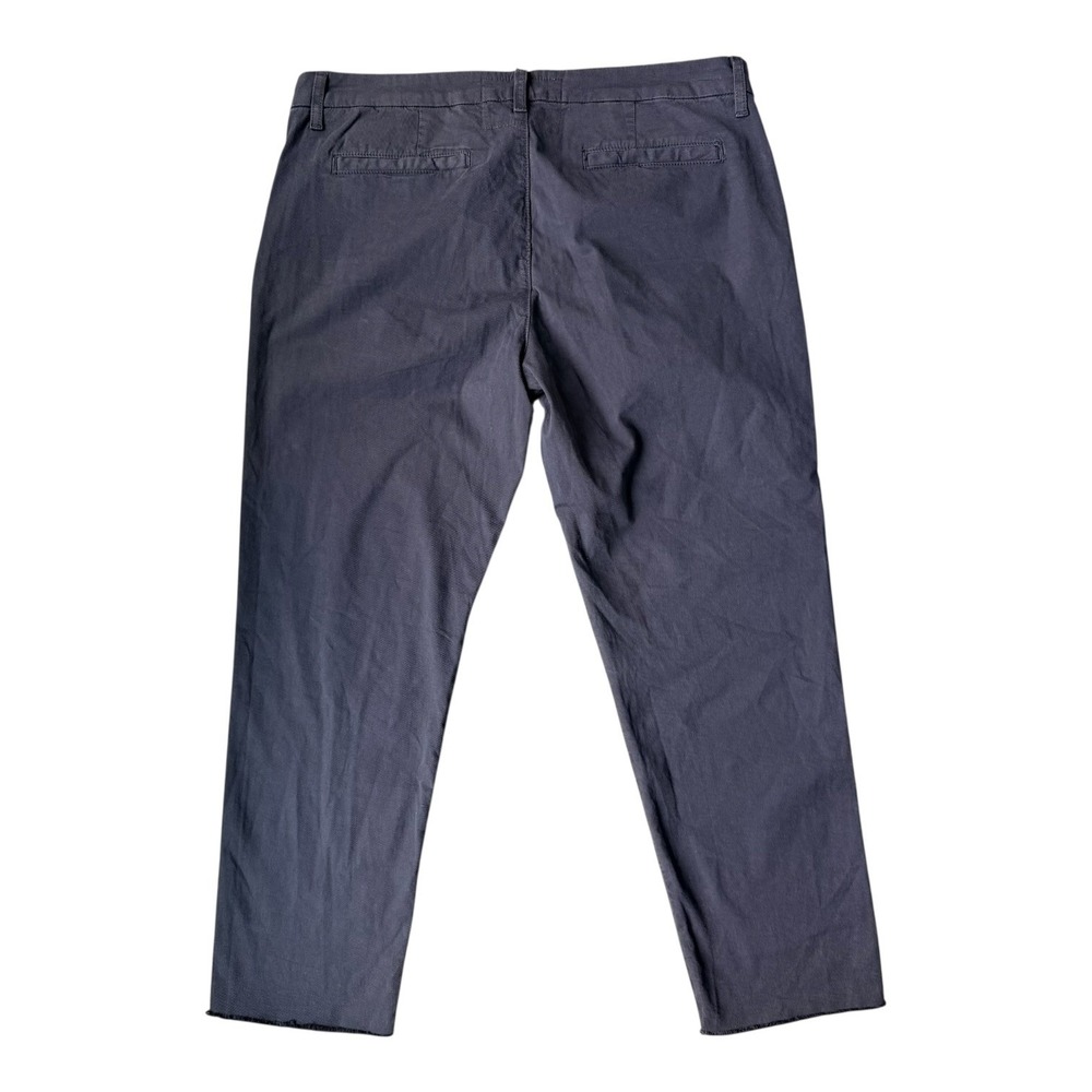 Frank & Eileen Wicklow Washed Black Italian Chino Raw Hem Crop Pants 12 Gray - Picture 4 of 7